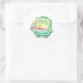 Smoothie Pauze Ronde Sticker (Tas)