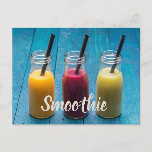 Smoothie sap drink mango oranje kiwi gift feestdagenkaart (Voorkant)