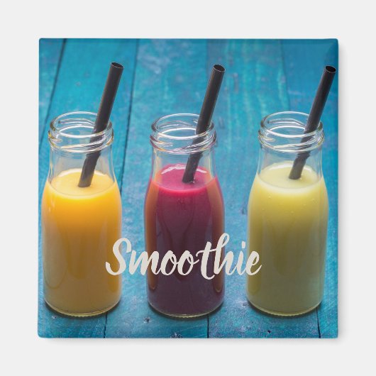 Smoothie sap drink mango oranje kiwi gift magneet (Voorkant)