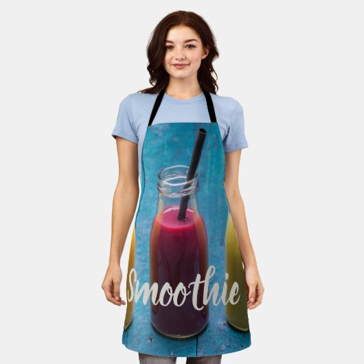 Smoothie sap drink mango oranje kiwi gift schort (Gedragen)