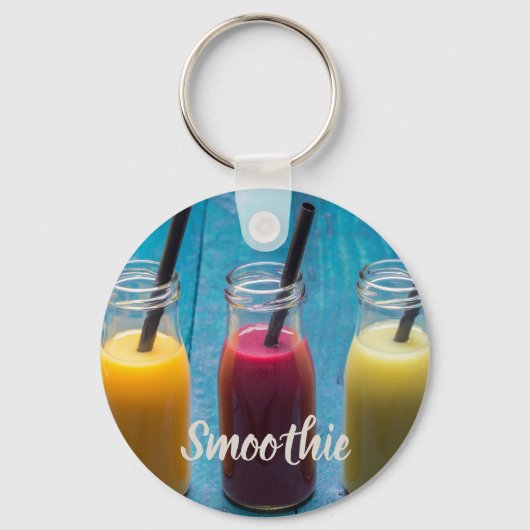 Smoothie sap drink mango oranje kiwi gift sleutelhanger (Voorkant)