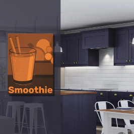 Smoothie Tumbler Black en Oranje Canvas afdrukken