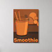 Smoothie Tumbler Black en Oranje Canvas afdrukken (Voorkant)