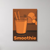 Smoothie Tumbler Black en Oranje Canvas afdrukken (Voorkant)