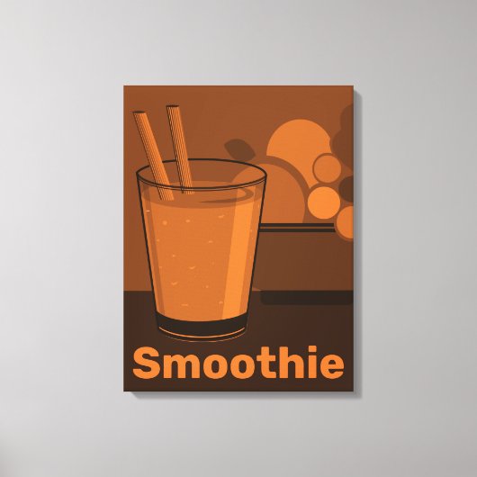 Smoothie Tumbler Black en Oranje Canvas afdrukken (Voorkant)
