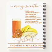 Smoothie Waterverf Recept Juice Fruit Sinaasappel Notitieboek (Achterkant)