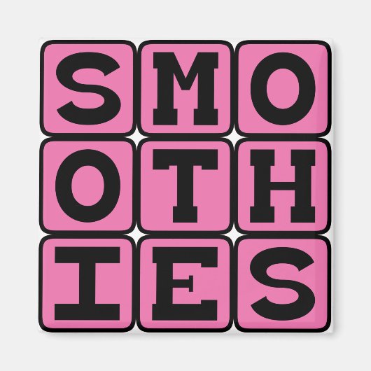 Smoothies, Gezonde Fruitsappen Magneet (Voorkant)