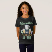 Smoothies maken het leven beter blender fruit groe t-shirt (Voorkant volledig)
