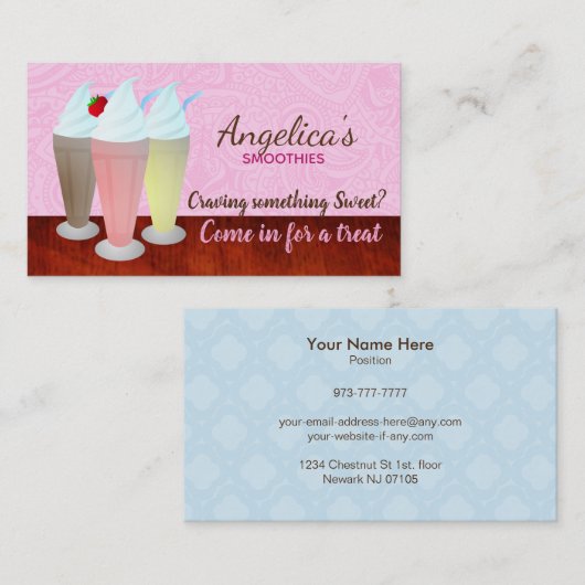 Smoothies Slogans Visitekaartjes (Voorkant / Achterkant)