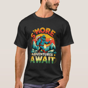 Smor avonturen wachten grappige bigfoot camping t-shirt