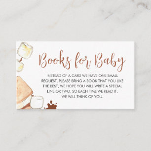 Smore Baby shower Boeken voor Baby Informatiekaartje
