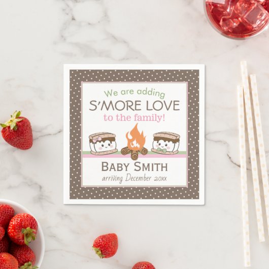 S'more baby shower geslacht onthullen servet (Insitu)