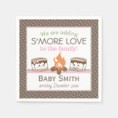 S'more baby shower geslacht onthullen servet (Voorkant)