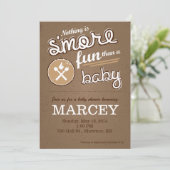 S'more Baby shower Invitation Kaart (Staand voorkant)
