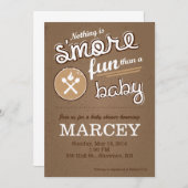 S'more Baby shower Invitation Kaart (Voorkant / Achterkant)