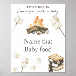 S'more baby shower Naam dat babyvoedsel Poster