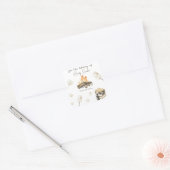 S'more baby shower - voor de bibliotheek van vierkante sticker (Envelop)
