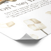 S'more baby shower - Zeg geen baby Poster (Hoek)