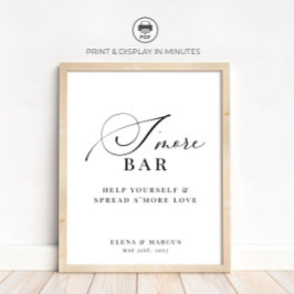 S'more Bar Bruiloft Elegant Modern Poster