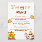 S'more Bar Menu Smore Bar S'mores Station Uit (Voorkant)