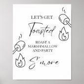 S'more Bar Menu Smore Bar S'mores Station Uit Poster (Voorkant)