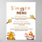 S'more Bar Menu Smore Bar S'mores Station Uit Poster (Voorkant)