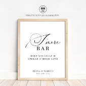 S'more Bar Wedding Elegant Modern Poster