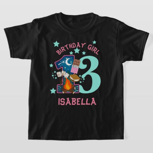 S'more Birthday shirt Camping (Laagn)