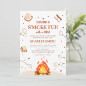S'more Bonfire Baby shower Kaart (Staand voorkant)