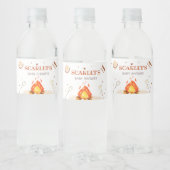 S'more Bonfire Baby shower Waterfles Etiket (Flessen)