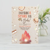 S'more Bonfire Smore Fun Couples Baby shower Kaart (Staand voorkant)