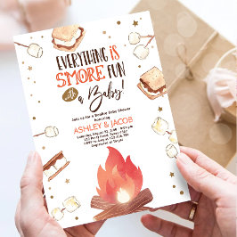 S'more Bonfire Smore Fun Couples Baby shower Kaart