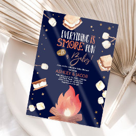 S'more Bonfire Smore Fun Couples Baby shower Kaart