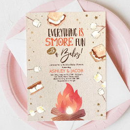 S'more Bonfire Smore Fun Couples Baby shower Kaart
