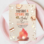 S'more Bonfire Smore Fun Couples Baby shower Kaart