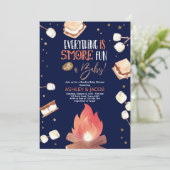 S'more Bonfire Smore Fun Couples Baby shower Kaart (Staand voorkant)