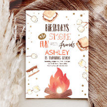 S'more Bonfire Smore Fun Friends Camping Birthday