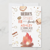 S'more Bonfire Smore Fun Friends Camping Birthday Kaart (Voorkant)