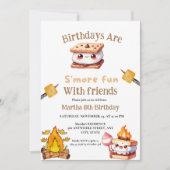 S'more Bonfire Smore Fun met vrienden Verjaardag Kaart (Voorkant)