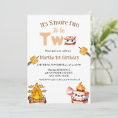 S'more Bonfire Smoressecond Birthday Kaart (Staand voorkant)