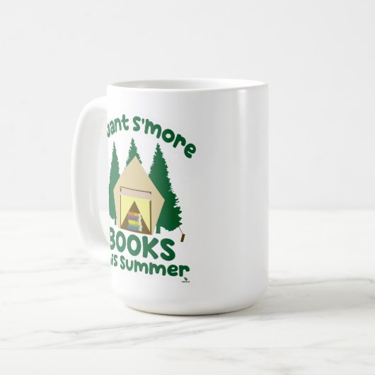 Smore Books Summer Funny Reading Slogan Koffiemok (Voorkant links)