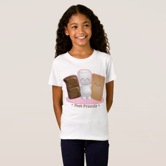 "S'more Buddies" Girls Baby Doll Shirt (Voorkant volledig)