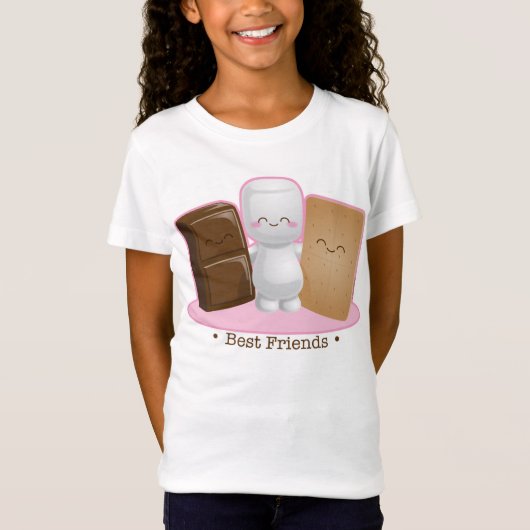 "S'more Buddies" Girls Baby Doll Shirt (Voorkant)