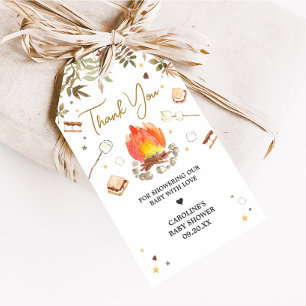 S'more-campfeest Baby Shower Favor Tags Cadeaulabel