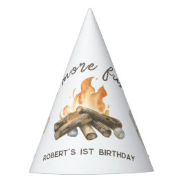 S'more-campfeest voor 1e verjaardagsfeestje feesthoedjes