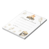S'more Campfire 1st Birthday Time capsule bericht Notitieblok (Linkerzijde)