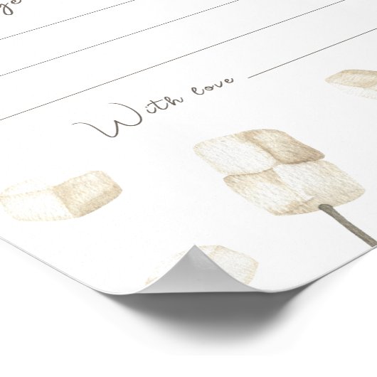 S'more Campfire 1st Birthday Time capsule bericht Poster (Hoek)