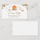 S'more Campfire Baby Shower Diaper Raffle Informatiekaartje (Voorkant / Achterkant)