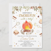 S'more Campfire Baby Shower Kaart (Voorkant)