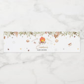 S'more Campfire Baby shower Waterfles Etiket (Enkel label)